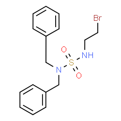 ChemSpider 2D Image | N,N-Dibenzyl-N'-(2-bromoethyl)sulfuric diamide | C16H19BrN2O2S