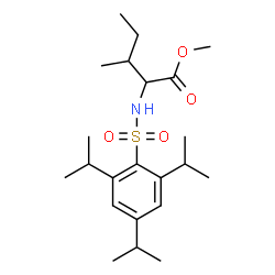 ChemSpider 2D Image | Methyl N-[(2,4,6-triisopropylphenyl)sulfonyl]isoleucinate | C22H37NO4S