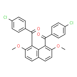 ChemSpider 2D Image | (2,7-Dimethoxy-1,8-naphthalenediyl)bis[(4-chlorophenyl)methanone] | C26H18Cl2O4