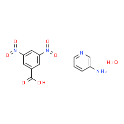 ChemSpider 2D Image | 3,5-Dinitrobenzoic acid - 3-pyridinamine hydrate (1:1:1) | C12H12N4O7