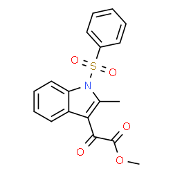 ChemSpider 2D Image | Methyl [2-methyl-1-(phenylsulfonyl)-1H-indol-3-yl](oxo)acetate | C18H15NO5S