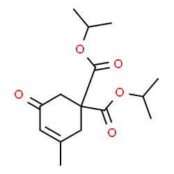 ChemSpider 2D Image | Diisopropyl 3-methyl-5-oxo-3-cyclohexene-1,1-dicarboxylate | C15H22O5