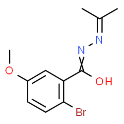 ChemSpider 2D Image | 2-Bromo-N'-isopropylidene-5-methoxybenzohydrazide | C11H13BrN2O2