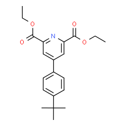 ChemSpider 2D Image | Diethyl 4-[4-(2-methyl-2-propanyl)phenyl]-2,6-pyridinedicarboxylate | C21H25NO4