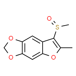 ChemSpider 2D Image | 6-Methyl-7-(methylsulfinyl)furo[2,3-f][1,3]benzodioxole | C11H10O4S