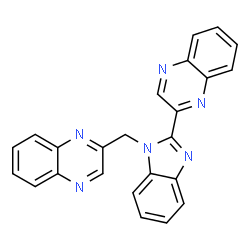 ChemSpider 2D Image | 2-{[2-(2-Quinoxalinyl)-1H-benzimidazol-1-yl]methyl}quinoxaline | C24H16N6