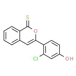 ChemSpider 2D Image | 3-(2-Chloro-4-hydroxyphenyl)-1H-isochromene-1-thione | C15H9ClO2S