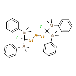ChemSpider 2D Image | [1,3-Triselanediylbis(chloromethanetriyl)]tetrakis[dimethyl(phenyl)silane] | C34H44Cl2Se3Si4