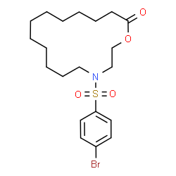 ChemSpider 2D Image | 4-[(4-Bromophenyl)sulfonyl]-1-oxa-4-azacyclohexadecan-16-one | C20H30BrNO4S