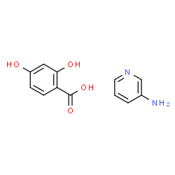 ChemSpider 2D Image | 2,4-Dihydroxybenzoic acid - 3-pyridinamine (1:1) | C12H12N2O4