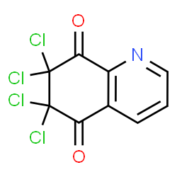 ChemSpider 2D Image | 6,6,7,7-Tetrachloro-6,7-dihydro-5,8-quinolinedione | C9H3Cl4NO2