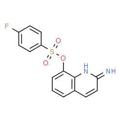 ChemSpider 2D Image | 2-Amino-8-quinolinyl 4-fluorobenzenesulfonate | C15H11FN2O3S