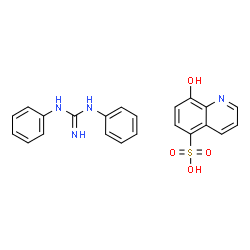 ChemSpider 2D Image | 8-Hydroxy-5-quinolinesulfonic acid - 1,3-diphenylguanidine (1:1) | C22H20N4O4S