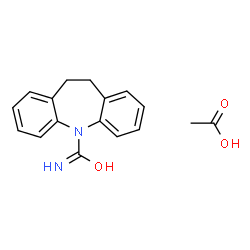 ChemSpider 2D Image | 10,11-Dihydro-5H-dibenzo[b,f]azepine-5-carboxamide acetate (1:1) | C17H18N2O3