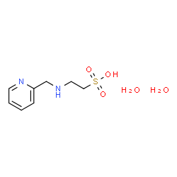 ChemSpider 2D Image | 2-[(2-Pyridinylmethyl)amino]ethanesulfonic acid dihydrate | C8H16N2O5S