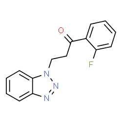 ChemSpider 2D Image | 3-(1H-Benzotriazol-1-yl)-1-(2-fluorophenyl)-1-propanone | C15H12FN3O
