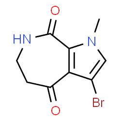ChemSpider 2D Image | 3-Bromo-1-methyl-6,7-dihydropyrrolo[2,3-c]azepine-4,8(1H,5H)-dione | C9H9BrN2O2