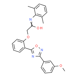 ChemSpider 2D Image | N-(2,6-Dimethylphenyl)-2-{2-[3-(3-methoxyphenyl)-1,2,4-oxadiazol-5-yl]phenoxy}acetamide | C25H23N3O4
