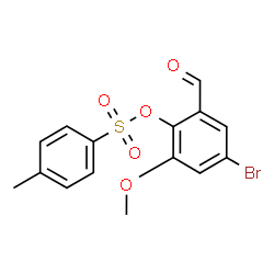 ChemSpider 2D Image | 4-Bromo-2-formyl-6-methoxyphenyl 4-methylbenzenesulfonate | C15H13BrO5S