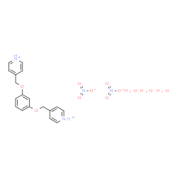 ChemSpider 2D Image | 4,4'-[1,3-Phenylenebis(oxymethylene)]dipyridinium nitrate hydrate (1:2:3) | C18H24N4O11