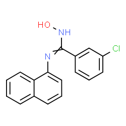 ChemSpider 2D Image | 3-Chloro-N-hydroxy-N'-(1-naphthyl)benzenecarboximidamide | C17H13ClN2O