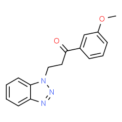 ChemSpider 2D Image | 3-(1H-Benzotriazol-1-yl)-1-(3-methoxyphenyl)-1-propanone | C16H15N3O2