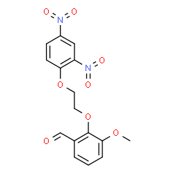 ChemSpider 2D Image | 2-[2-(2,4-Dinitrophenoxy)ethoxy]-3-methoxybenzaldehyde | C16H14N2O8