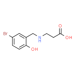 ChemSpider 2D Image | N-(5-Bromo-2-hydroxybenzyl)-beta-alanine | C10H12BrNO3