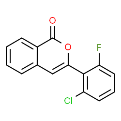 ChemSpider 2D Image | 3-(2-Chloro-6-fluorophenyl)-1H-isochromen-1-one | C15H8ClFO2