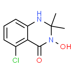 ChemSpider 2D Image | 5-Chloro-3-hydroxy-2,2-dimethyl-2,3-dihydro-4(1H)-quinazolinone | C10H11ClN2O2
