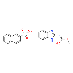 ChemSpider 2D Image | 2-Naphthalenesulfonic acid - methyl 1H-benzimidazol-2-ylcarbamate (1:1) | C19H17N3O5S