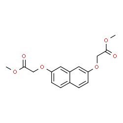 ChemSpider 2D Image | Dimethyl 2,2'-[2,7-naphthalenediylbis(oxy)]diacetate | C16H16O6