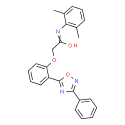 ChemSpider 2D Image | N-(2,6-Dimethylphenyl)-2-[2-(3-phenyl-1,2,4-oxadiazol-5-yl)phenoxy]acetamide | C24H21N3O3
