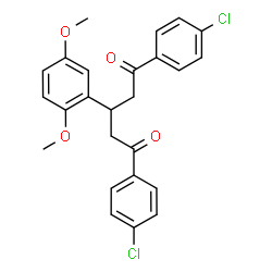 ChemSpider 2D Image | 1,5-Bis(4-chlorophenyl)-3-(2,5-dimethoxyphenyl)-1,5-pentanedione | C25H22Cl2O4