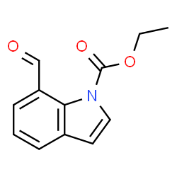 ChemSpider 2D Image | Ethyl 7-formyl-1H-indole-1-carboxylate | C12H11NO3