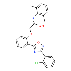ChemSpider 2D Image | 2-{2-[3-(2-Chlorophenyl)-1,2,4-oxadiazol-5-yl]phenoxy}-N-(2,6-dimethylphenyl)acetamide | C24H20ClN3O3
