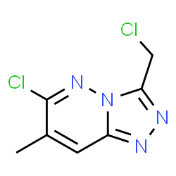 ChemSpider 2D Image | 6-Chloro-3-(chloromethyl)-7-methyl[1,2,4]triazolo[4,3-b]pyridazine | C7H6Cl2N4
