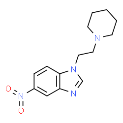 ChemSpider 2D Image | 5-Nitro-1-[2-(1-piperidinyl)ethyl]-1H-benzimidazole | C14H18N4O2