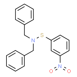 ChemSpider 2D Image | N-Benzyl-N-[(3-nitrophenyl)sulfanyl]-1-phenylmethanamine | C20H18N2O2S