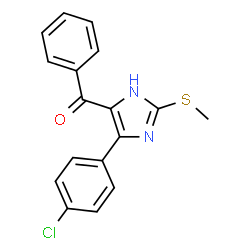 ChemSpider 2D Image | [4-(4-Chlorophenyl)-2-(methylsulfanyl)-1H-imidazol-5-yl](phenyl)methanone | C17H13ClN2OS