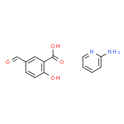 ChemSpider 2D Image | 5-formyl-2-hydroxy-benzoic acid; pyridin-2-amine | C13H12N2O4