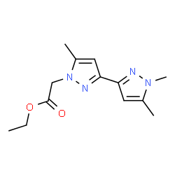 ChemSpider 2D Image | Ethyl (1',5,5'-trimethyl-1H,1'H-3,3'-bipyrazol-1-yl)acetate | C13H18N4O2
