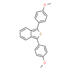ChemSpider 2D Image | 1,3-Bis(4-methoxyphenyl)-2-benzothiophene | C22H18O2S
