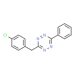 ChemSpider 2D Image | 3-[(4-chlorophenyl)methyl]-6-phenyl-1,2,4,5-tetrazine | C15H11ClN4