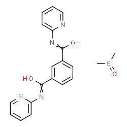 ChemSpider 2D Image | N,N'-bis(2-pyridyl)benzene-1,3-dicarboximidic acid; methylsulfinylmethane | C20H20N4O3S