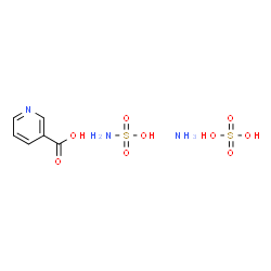 ChemSpider 2D Image | ammonia; nicotinic acid; sulfamic acid; sulfuric acid | C6H13N3O9S2