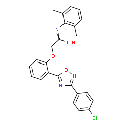 ChemSpider 2D Image | 2-[2-[3-(4-chlorophenyl)-1,2,4-oxadiazol-5-yl]phenoxy]-N-(2,6-dimethylphenyl)acetimidic acid | C24H20ClN3O3