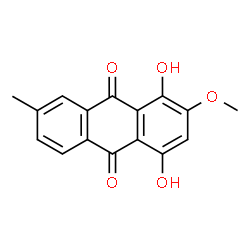 ChemSpider 2D Image | 1,4-dihydroxy-2-methoxy-7-methylanthraquinone | C16H12O5