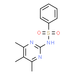 ChemSpider 2D Image | N-(4,5,6-trimethylpyrimidin-2-yl)benzenesulfonamide | C13H15N3O2S