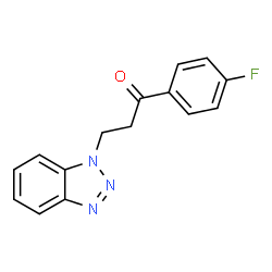 ChemSpider 2D Image | 3-(benzotriazol-1-yl)-1-(4-fluorophenyl)propan-1-one | C15H12FN3O